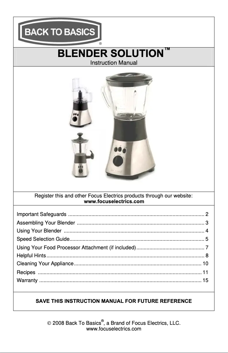 Image de la première page du manuel de l'appareil 5000