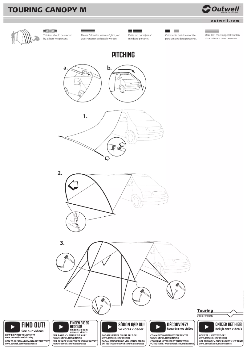 Image de la première page du manuel de l'appareil Touring Canopy M