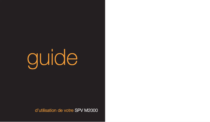 Image de la première page du manuel de l'appareil SPV M2000