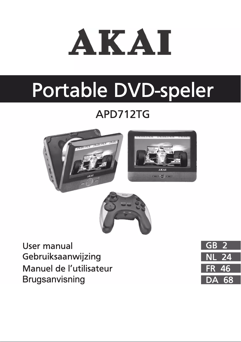 Página 1 del manual Manual de usuario AKAI APD712TG