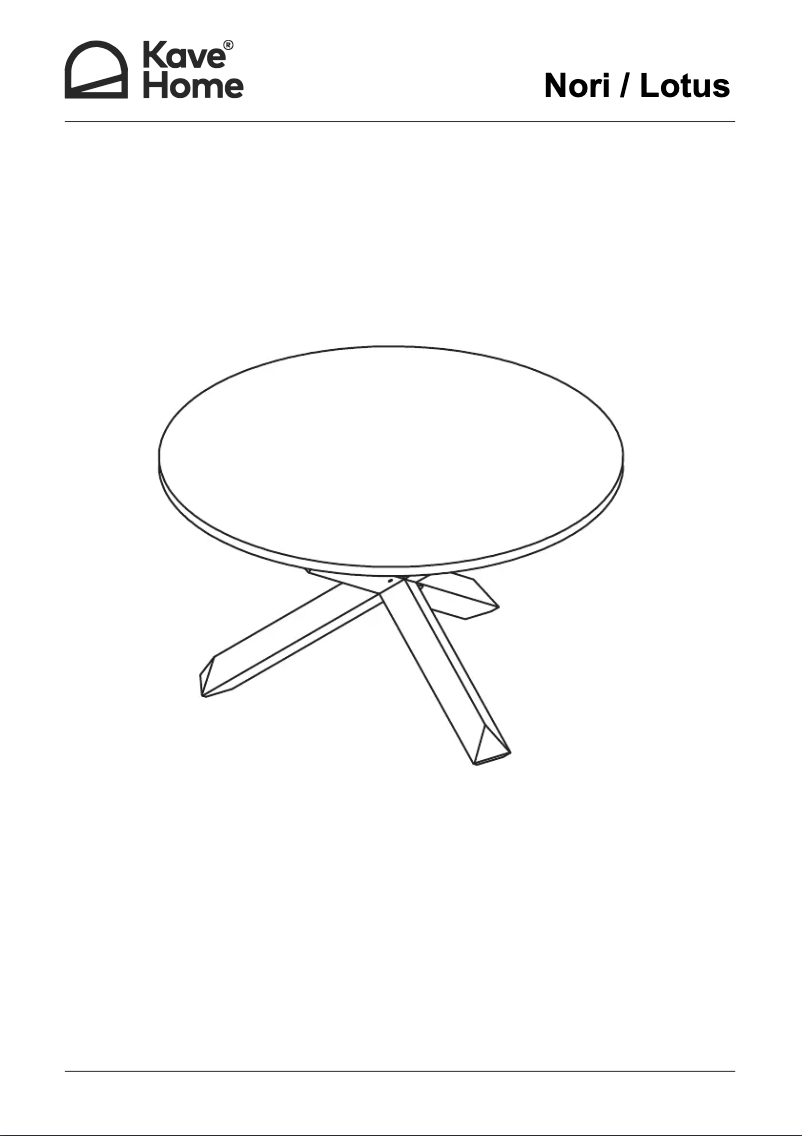 Page 1 de la notice Manuel utilisateur Kave Home Lotus