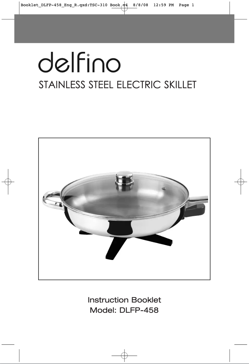 Page 1 de la notice Manuel utilisateur Toastess DLFP458