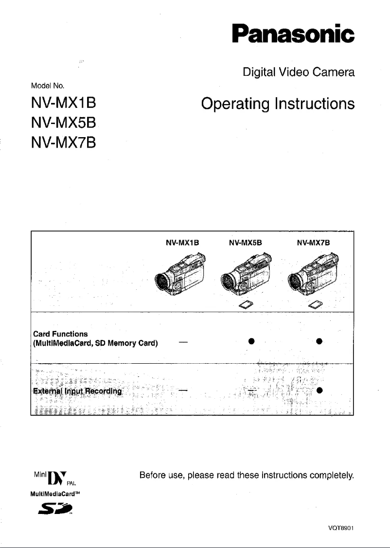 Página 1 del manual Manual de usuario Panasonic NV-MX5