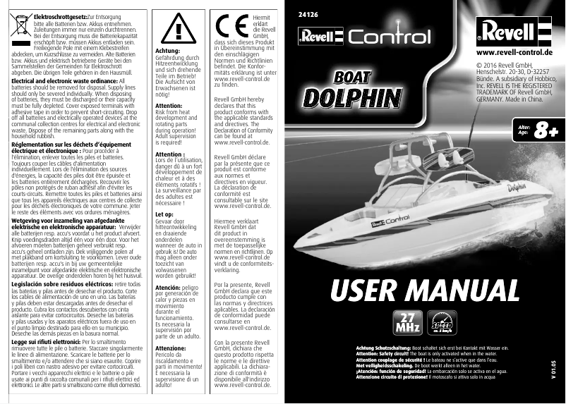 Página 1 del manual Manual de usuario Revell Speedboat Dolphin