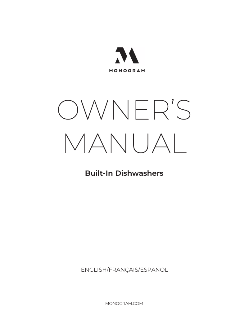 Page n°1 - Manuel utilisateur Monogram ZDT985SPNSS