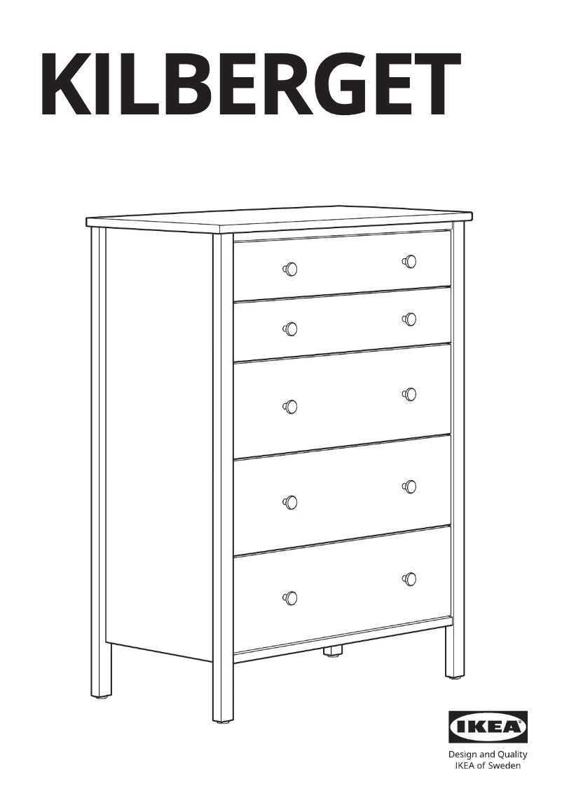 Page 1 de la notice Manuel utilisateur Ikea KILBERGET 105.616.70