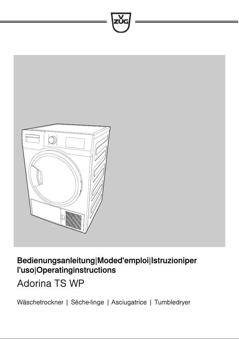 Image de la première page du manuel de l'appareil Adorina TS WP