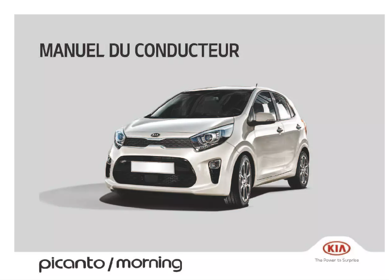 Page 1 de la notice Manuel utilisateur Kia Picanto (2018)