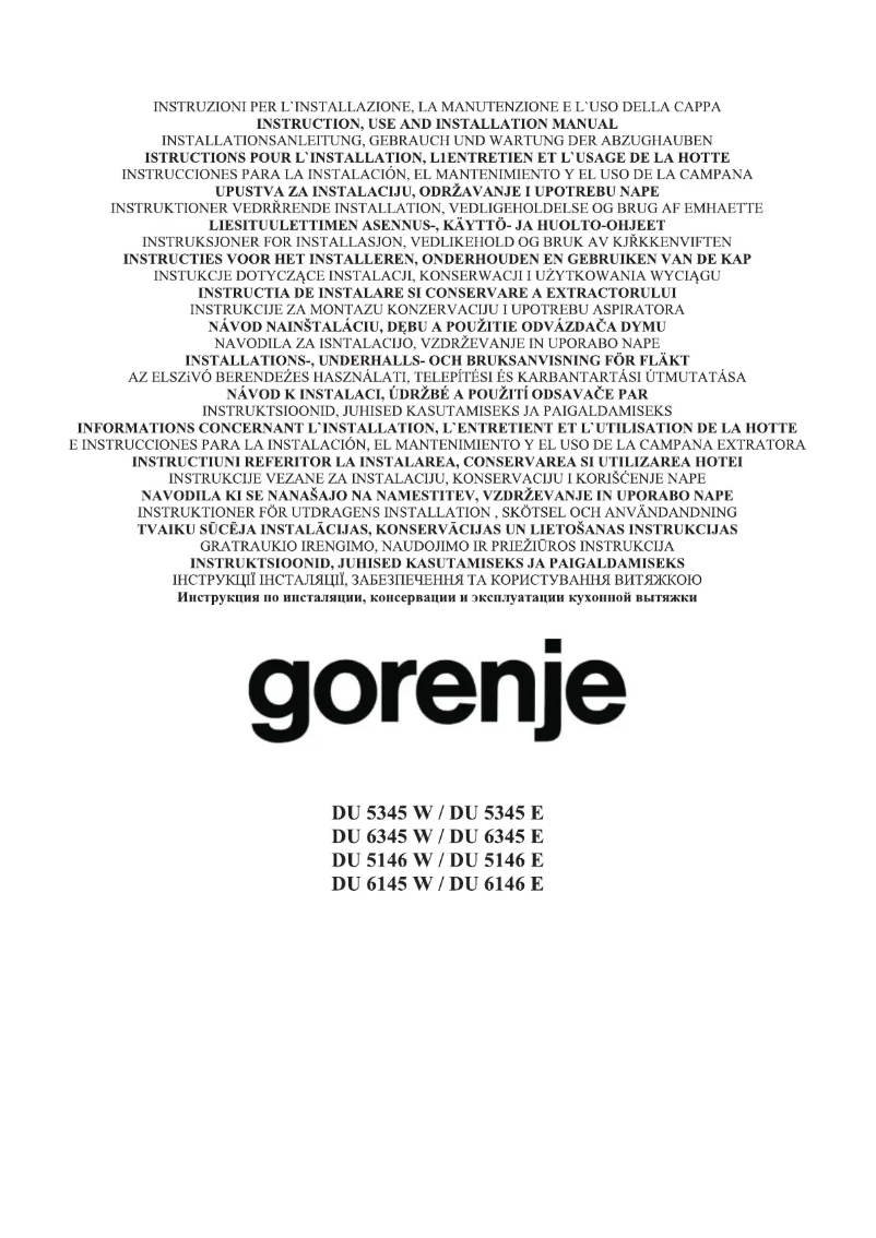 Imagen de la primera página del manual del dispositivo DU5146W