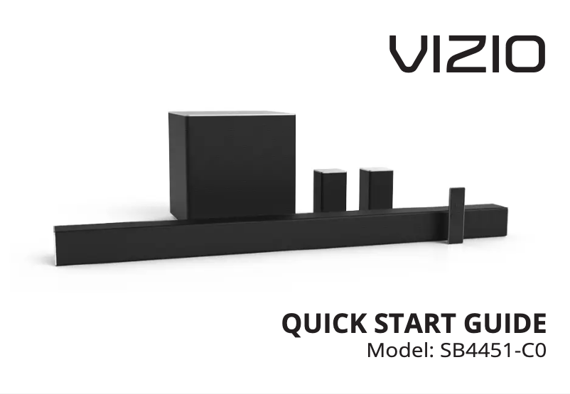 Page 1 de la notice Manuel utilisateur VIZIO SB4451-C0
