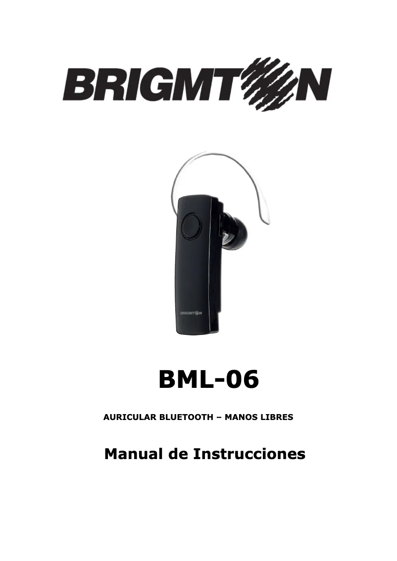 Page n°1 - Manuel utilisateur Brigmton BML-06