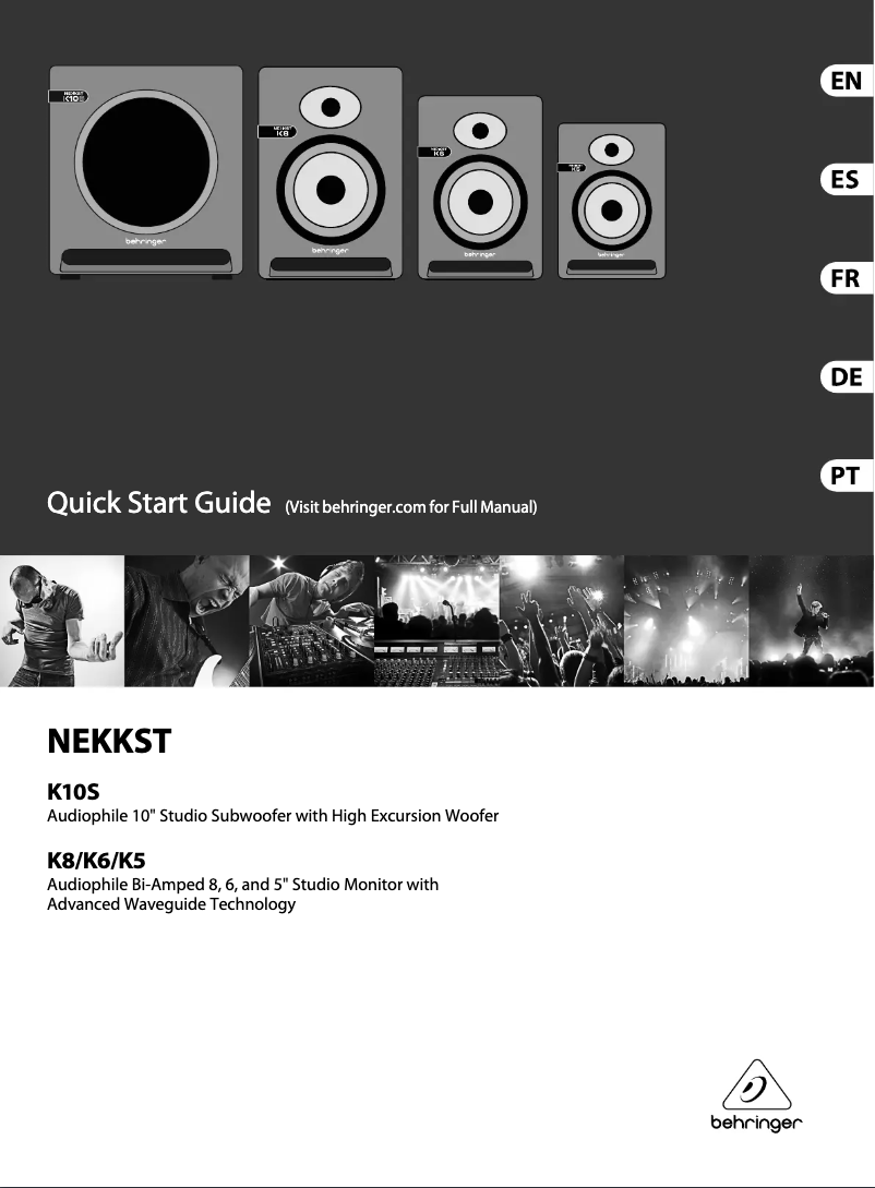 Página 1 del manual Ficha técnica Behringer NEKKST K10S