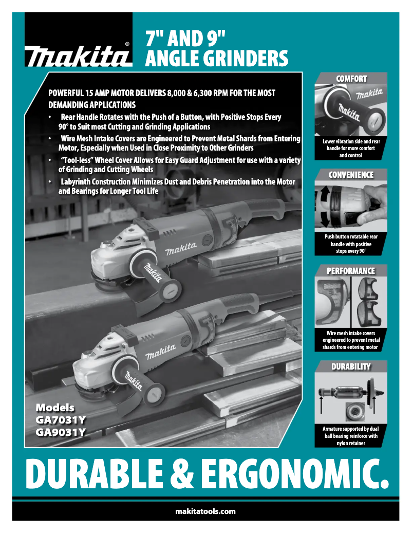 Page n°1 - Brochure Makita GA9031Y