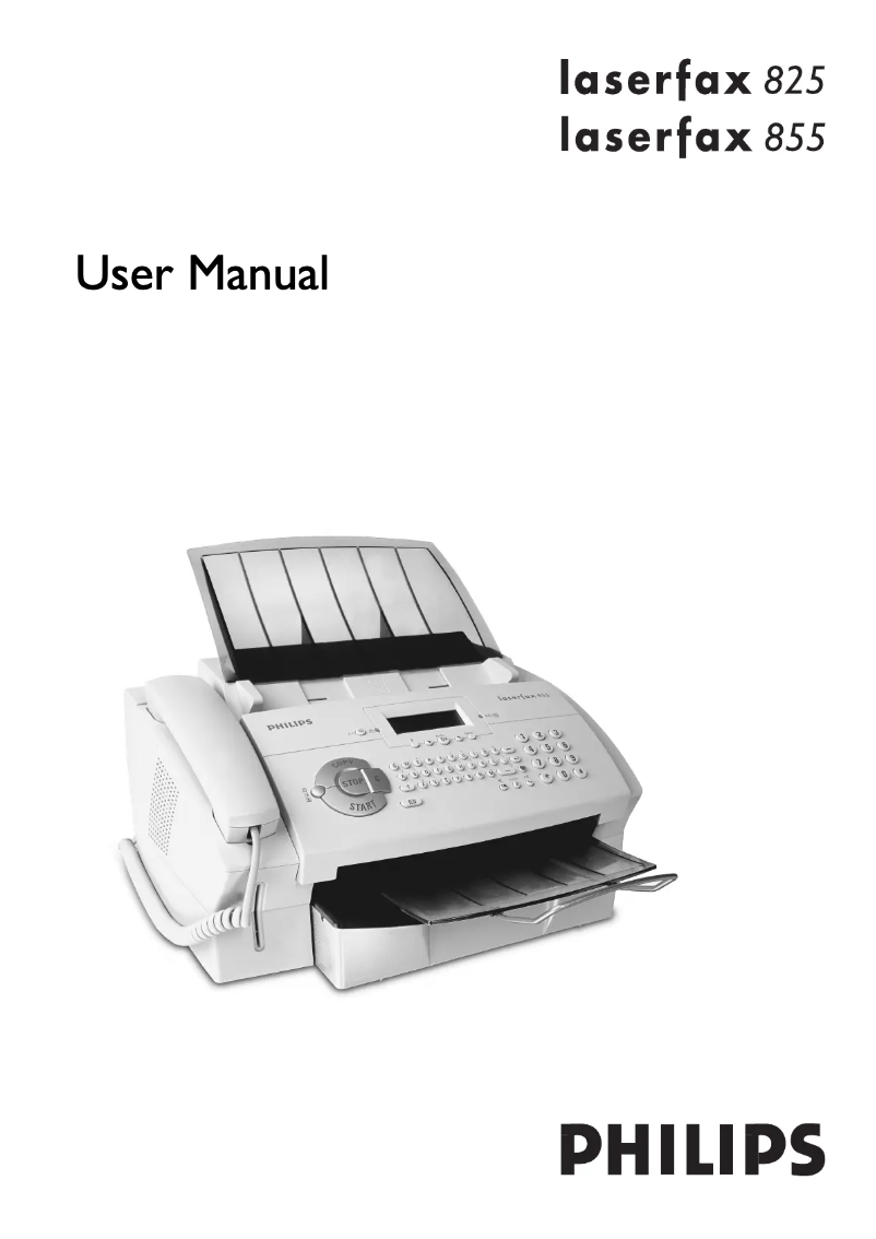 Page 1 de la notice Manuel utilisateur Philips Laserfax 825