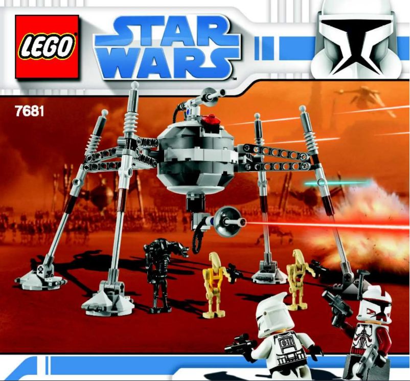 Page 1 de la notice Manuel utilisateur Lego Star Wars 7681