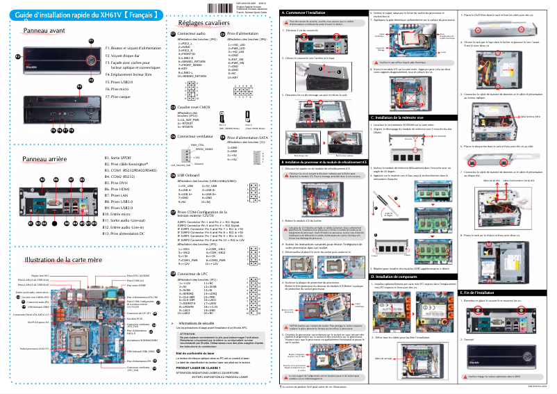 Page 1 de la notice Manuel utilisateur Shuttle X 6110BA