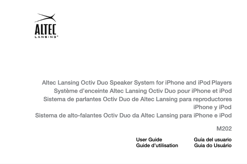 Image de la première page du manuel de l'appareil Octiv Duo M202