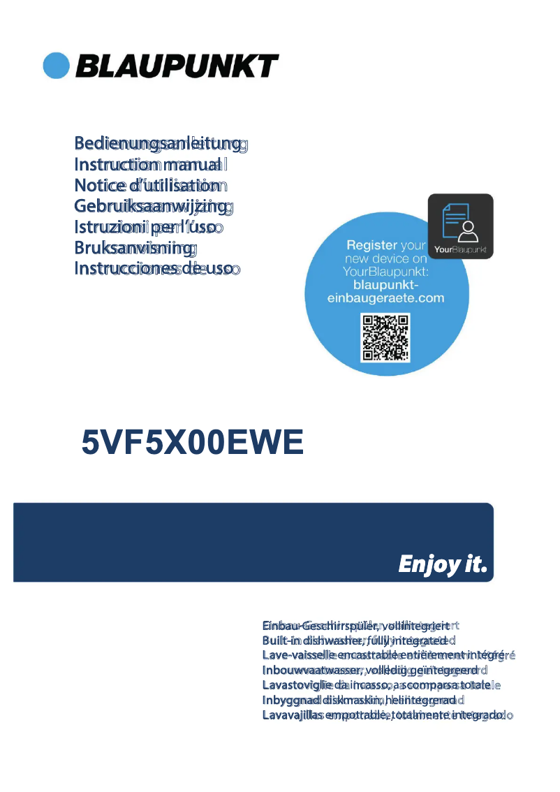 Image de la première page du manuel de l'appareil 5VF5X00EWE