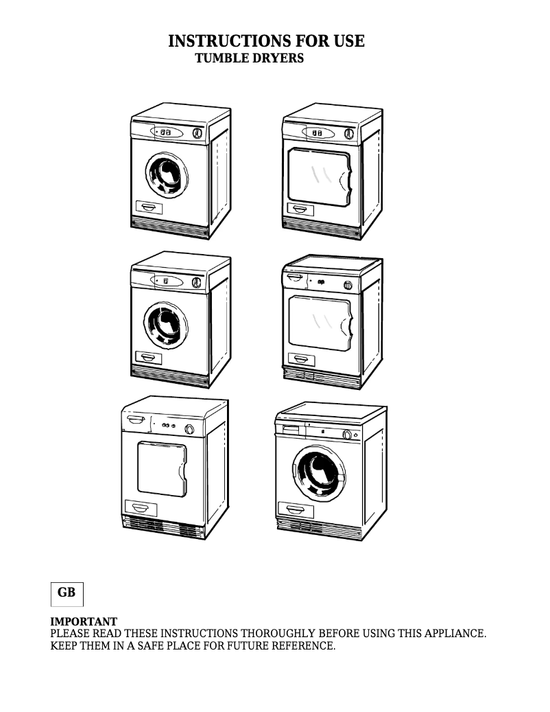 Page n°1 - Manuel utilisateur White Knight 77AW