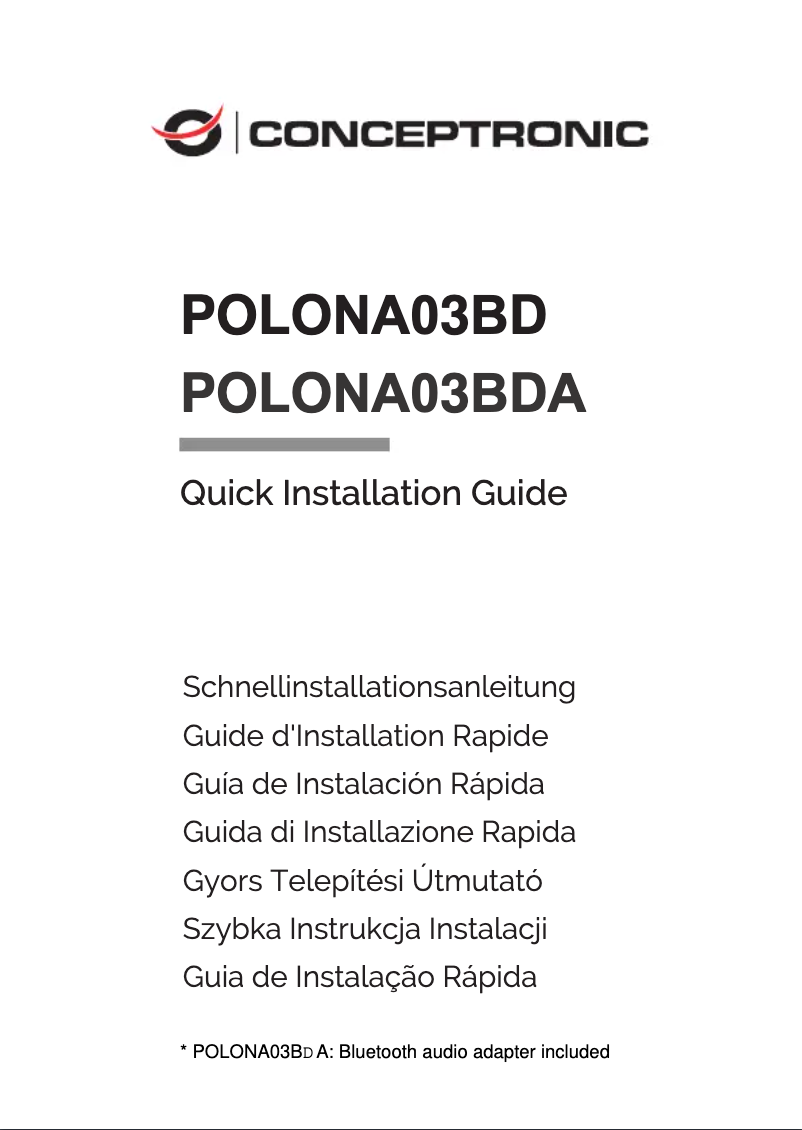 Page n°1 - Manuel utilisateur Conceptronic POLONA03BD