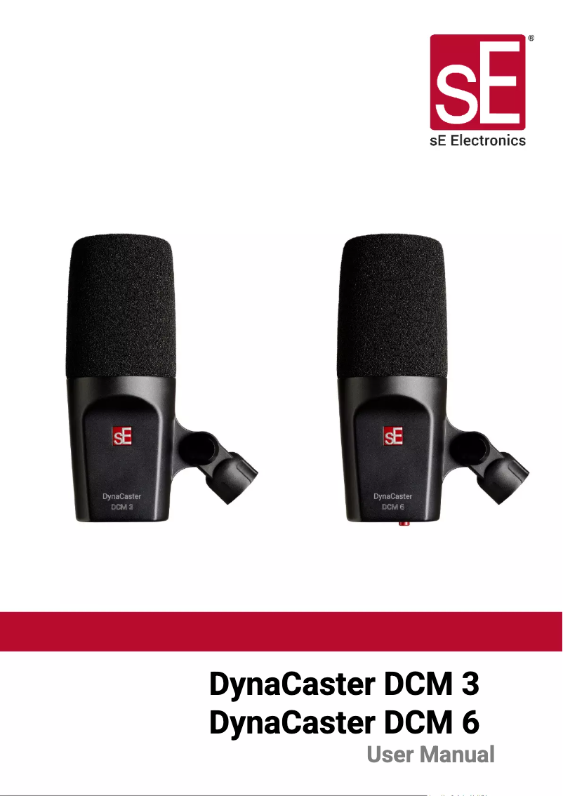 Page 1 de la notice Manuel utilisateur SE Electronics DynaCaster DCM 6