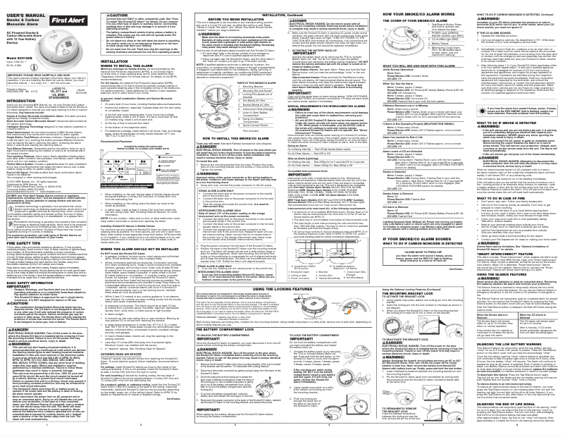 Image de la première page du manuel de l'appareil SC9120LBL