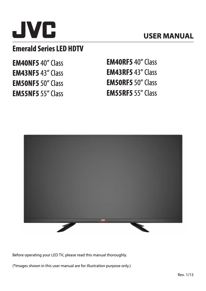 Page 1 de la notice Manuel utilisateur JVC Emerald EM40RF5