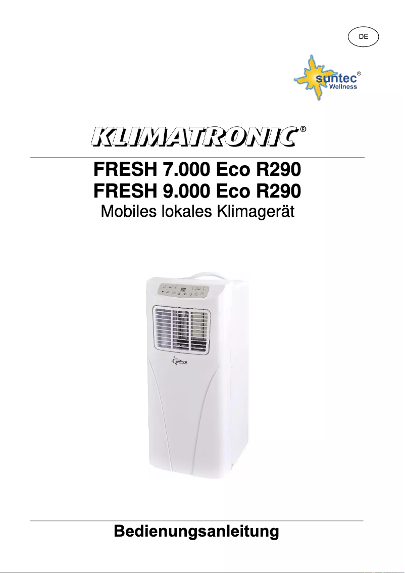 Page 1 de la notice Manuel utilisateur Suntec Klimatronic Fresh 7.000 Eco R290