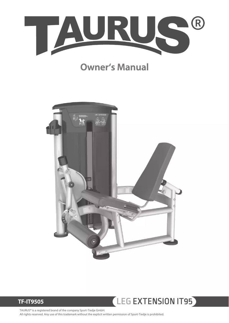 Image de la première page du manuel de l'appareil Leg Extension IT95