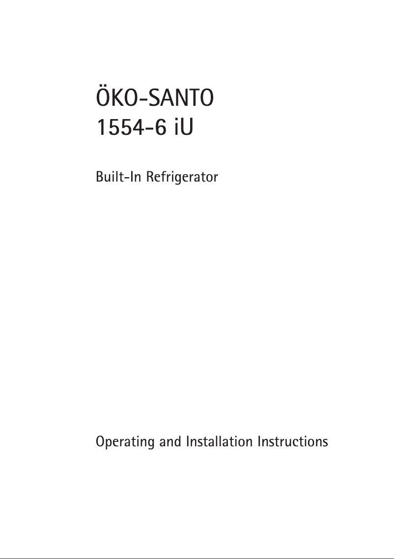 Page n°1 - Manuel utilisateur AEG Santo 1554-6iU