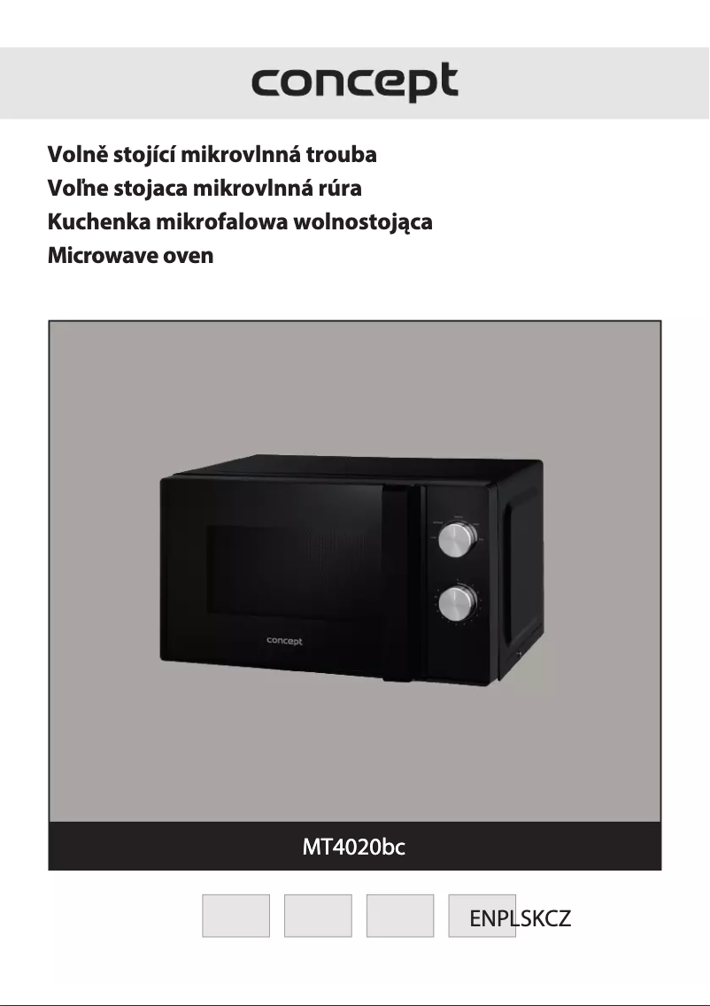 Page n°1 - Manuel utilisateur Concept MT4020BC