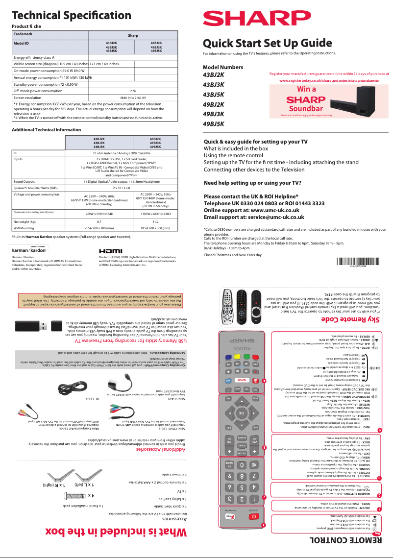Image de la première page du manuel de l'appareil 43BJ5K