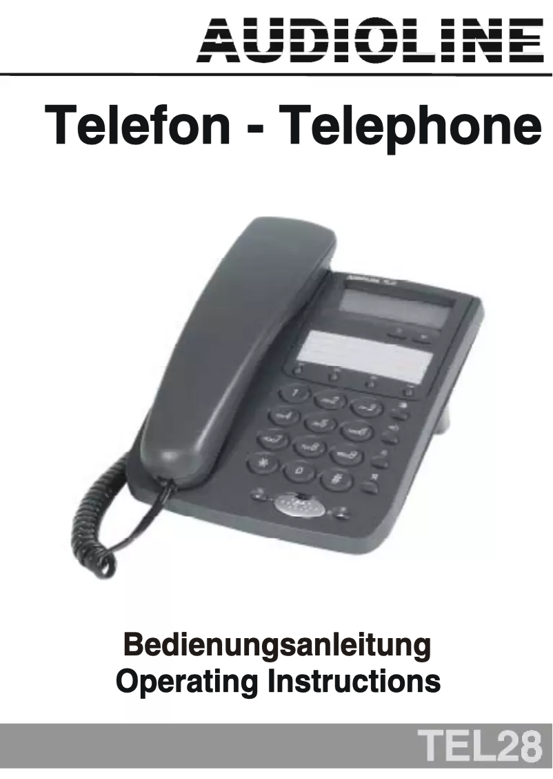 Página 1 del manual Manual de usuario Audioline TEL28