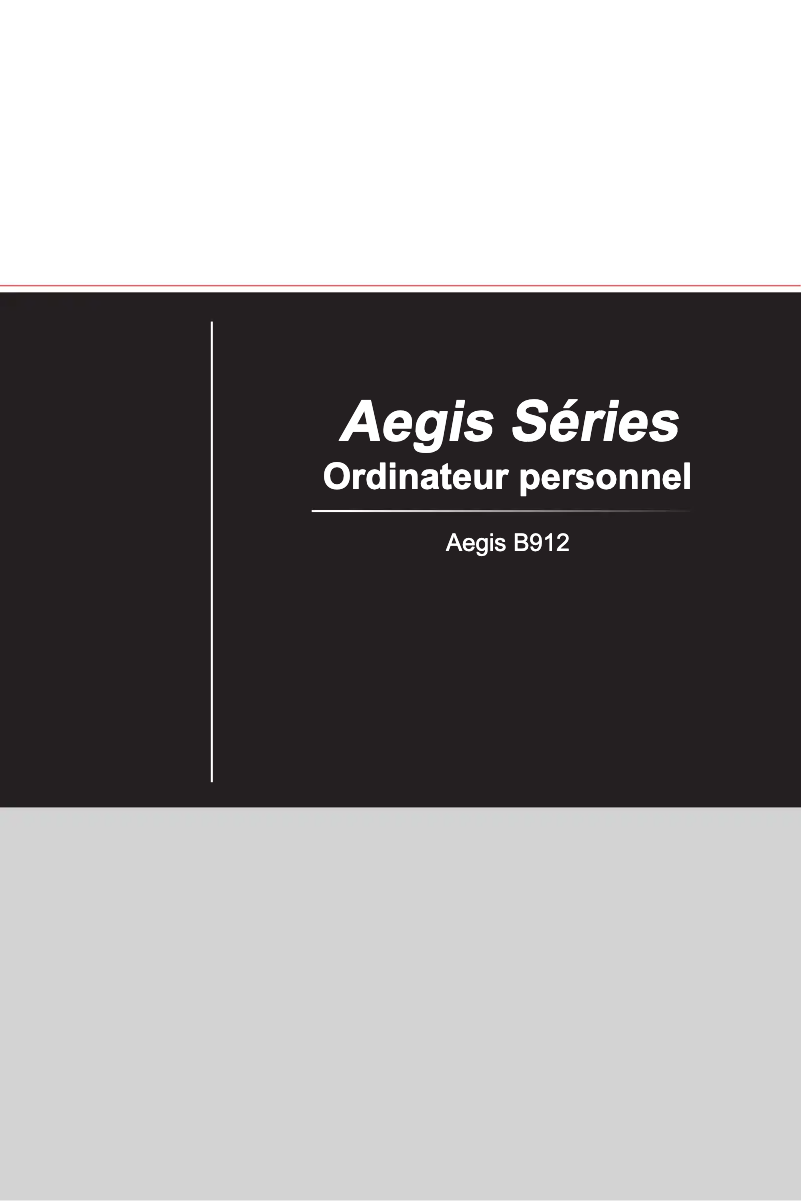 Imagen de la primera página del manual del dispositivo Aegis B912