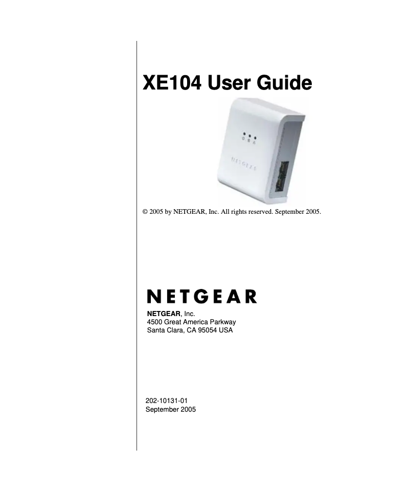 Image de la première page du manuel de l'appareil XE104