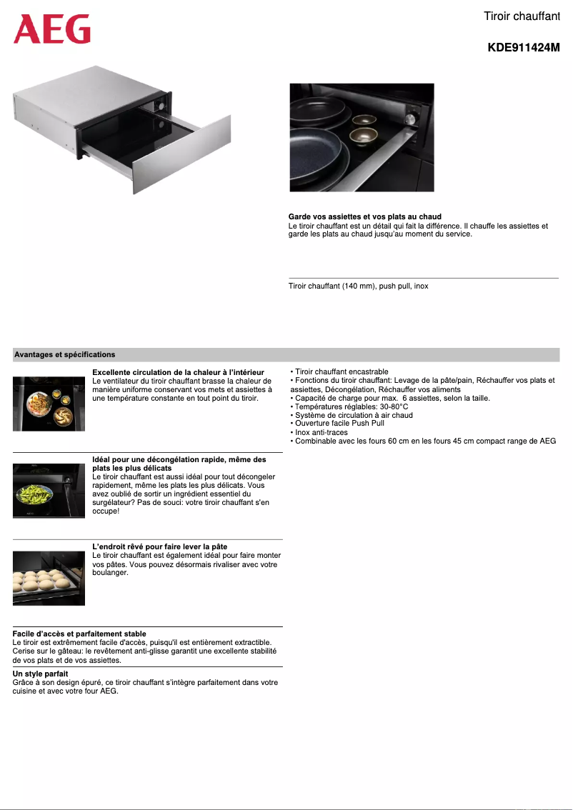 Image de la première page du manuel de l'appareil KDE911424M