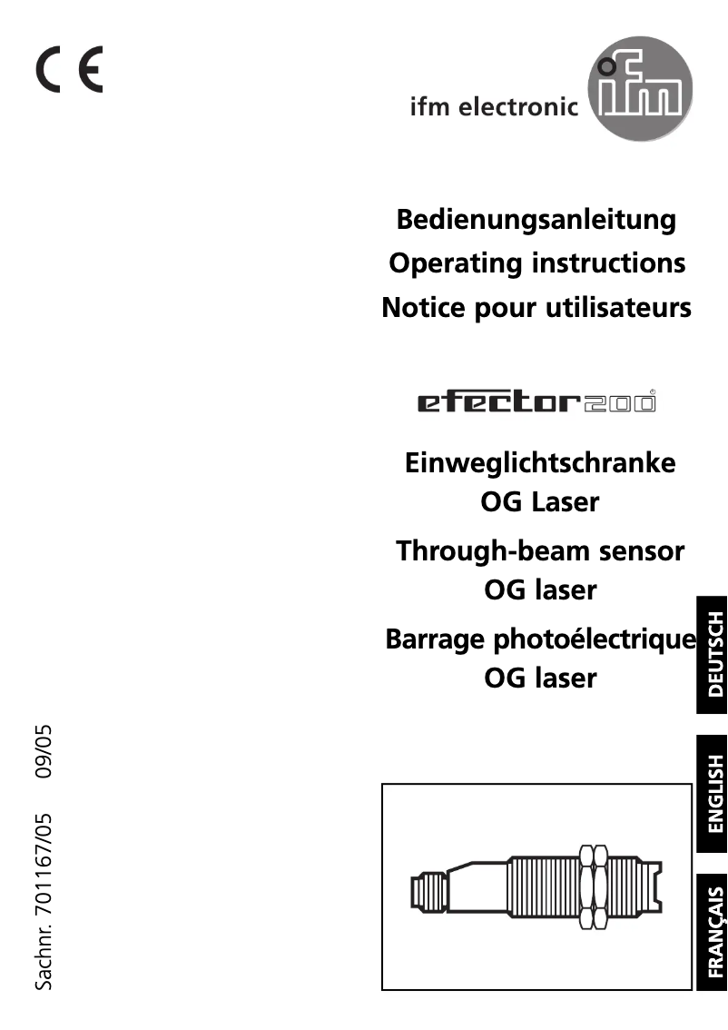 Page n°1 - Manuel utilisateur IFM OG5111