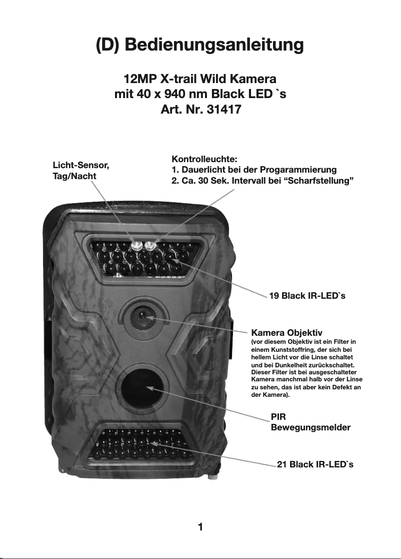 Image de la première page du manuel de l'appareil X-Trail HD