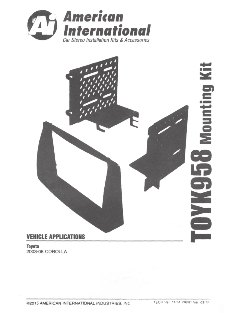 Image de la première page du manuel de l'appareil TOYK958