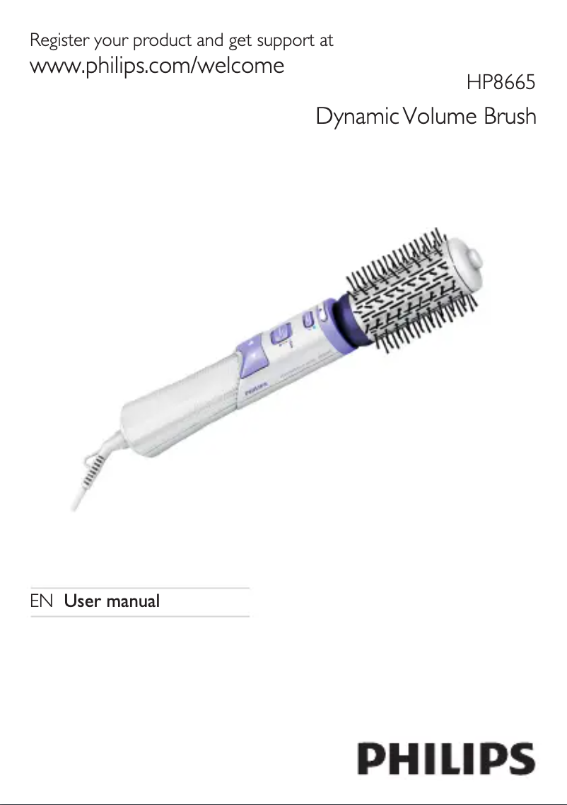 Page 1 de la notice Manuel utilisateur Philips Dynamic Volume HP8665