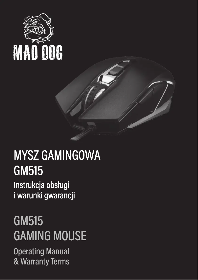 Page 1 de la notice Manuel utilisateur Mad Dog GM515