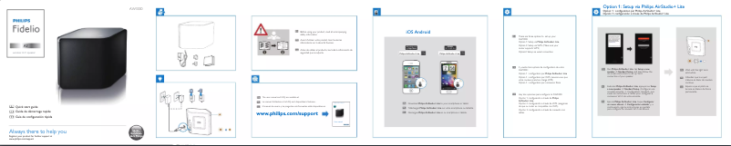 Página 1 del manual Guía de inicio rápido Philips Fidelio AW3000