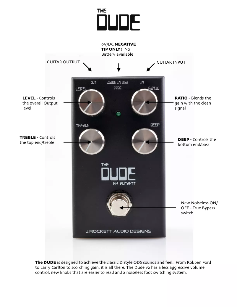 Page n°1 - Manuel utilisateur J. Rockett Audio Designs The Dude