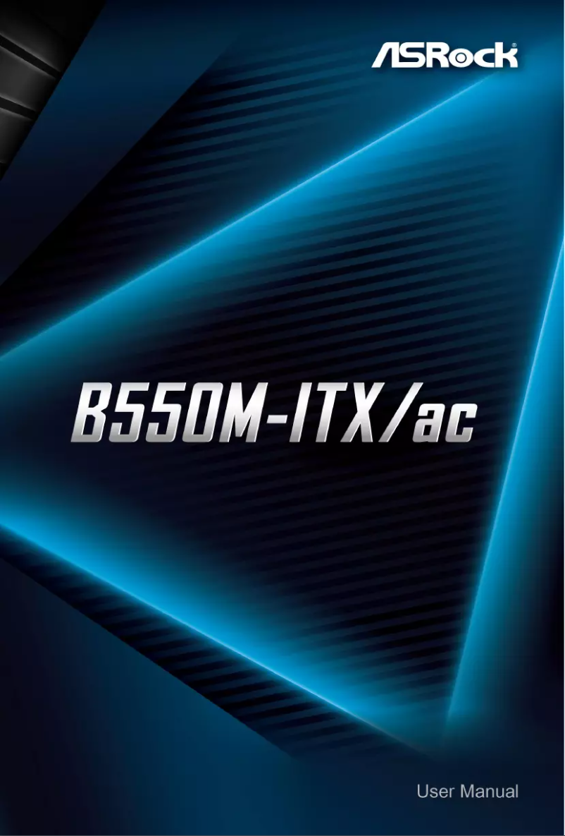 Image de la première page du manuel de l'appareil B550M-ITX