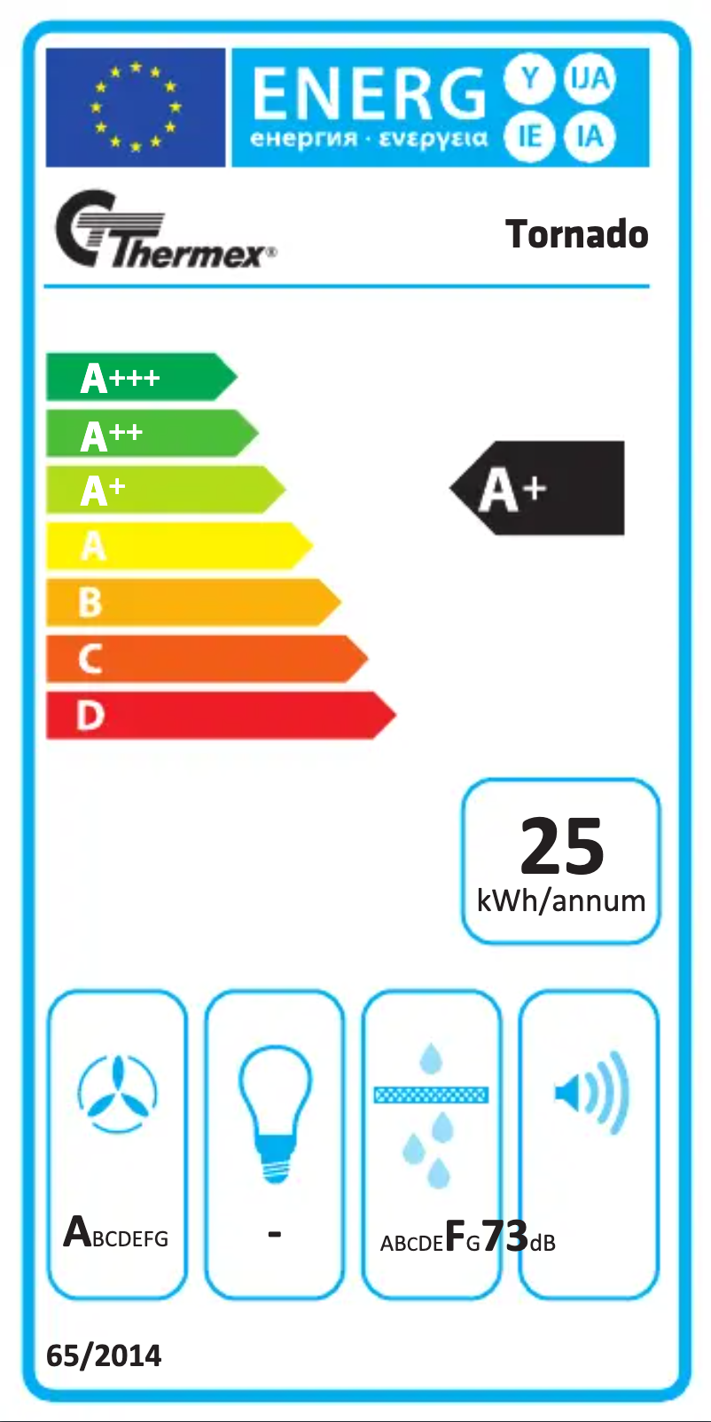 Page n°1 - Label énergétique Thermex Tornado