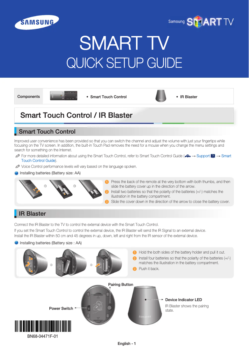 Page n°1 - Manuel utilisateur Samsung UE40ES8000