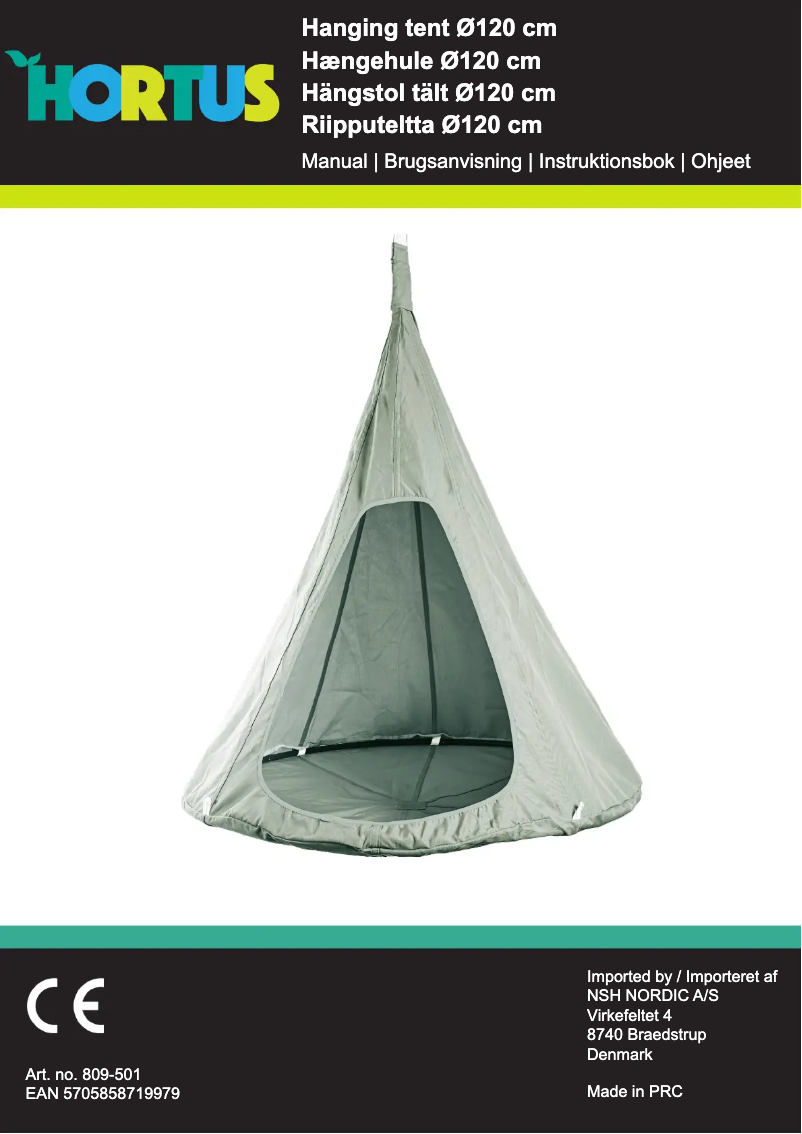 Page 1 de la notice Manuel utilisateur Hortus 809-501