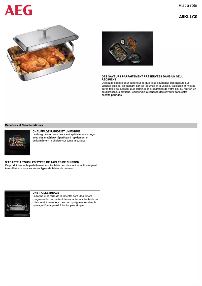 Página 1 del manual Ficha técnica AEG A9KLLC0