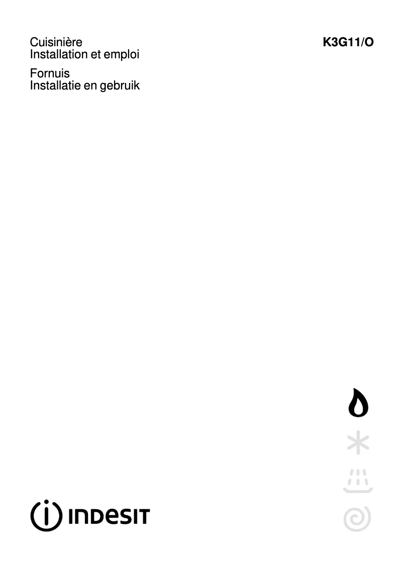 Image de la première page du manuel de l'appareil K3G11(W)/O