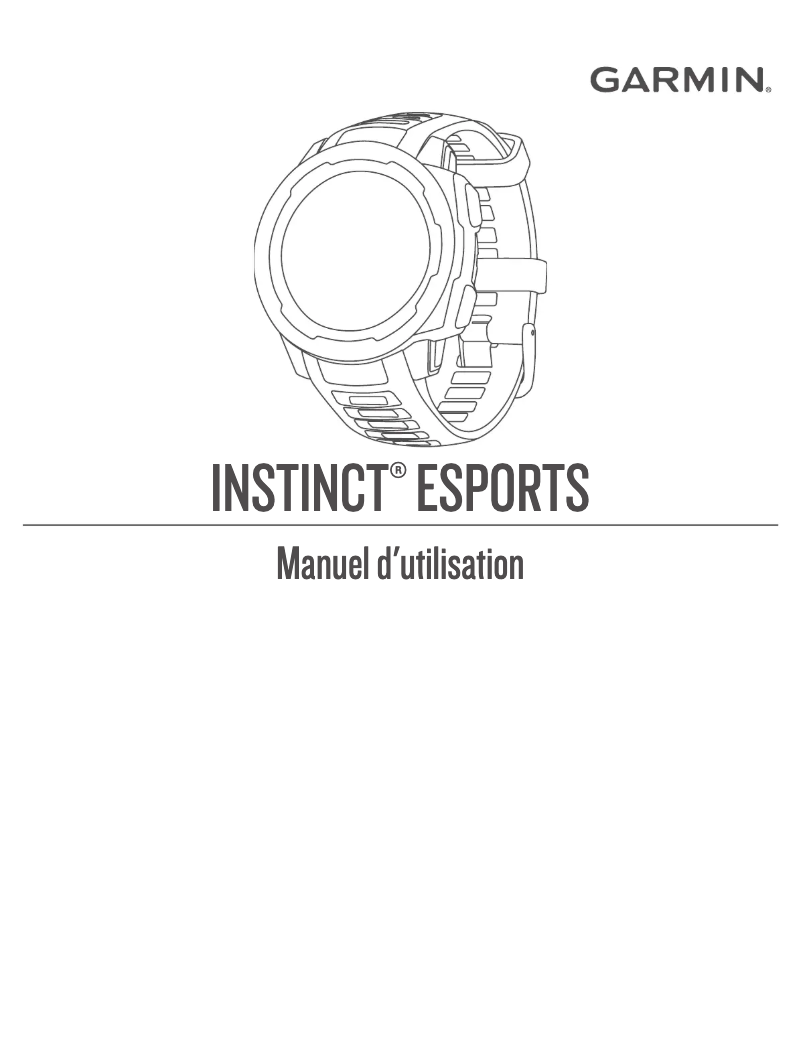 Image de la première page du manuel de l'appareil Instinct Esports